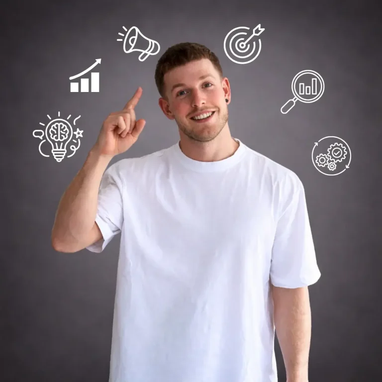 Bild des Inhabers, der bildlich mit Icons zeigt wie es funktioniert und was berücksichtigt werden muss.